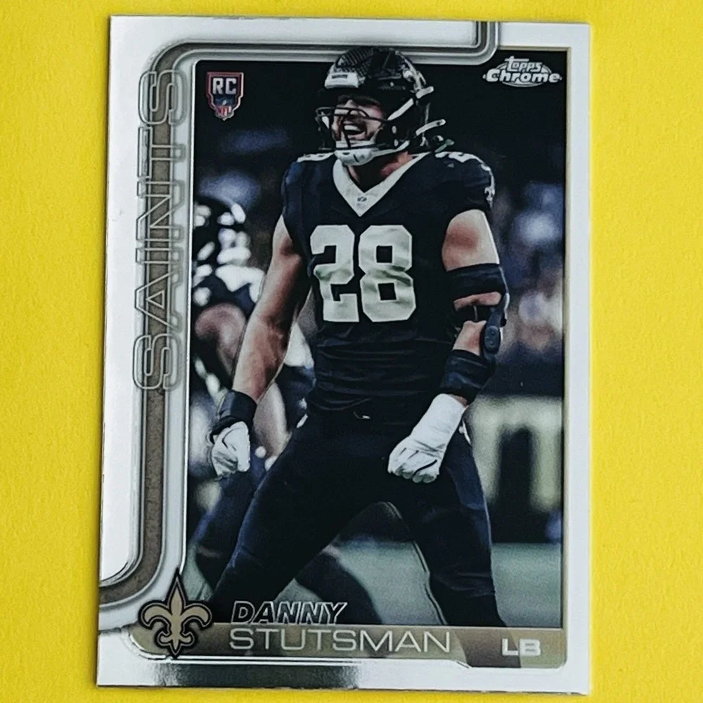 2025 Topps Chrome NFL Football Danny Stutsman RC #373 New Orleans Saints Rookie